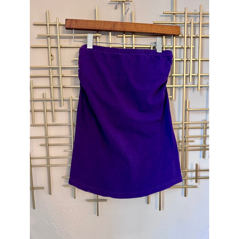 Purple Strapless Tube Top S Stretch Basic
